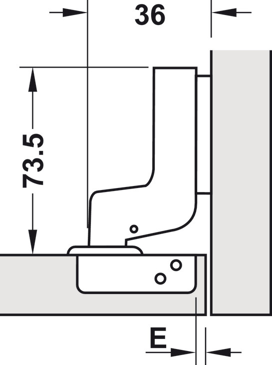 Bản lề âm Metalla SM 110° Hafele 315.18.302 – ảnh 2