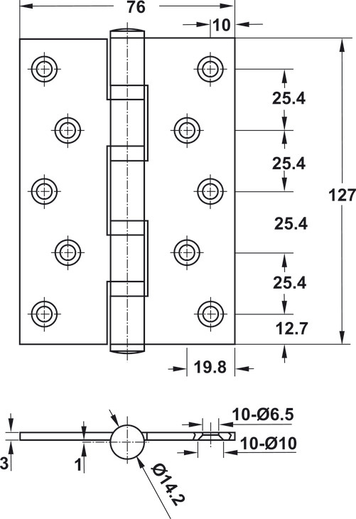 Bản lề lá 4 vòng bi Hafele 489.05.028 – ảnh 2