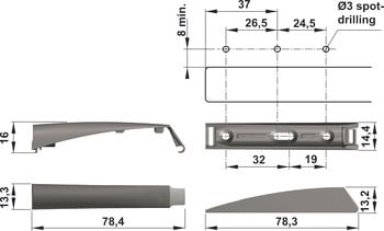 Đế cho nêm nhấn loại dài màu đen Hafele 356.12.327 – ảnh 2