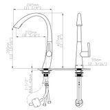 Vòi rửa chén nóng lạnh S-curve Ecalite EF-K114B