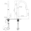  Vòi rửa chén nóng lạnh dây rút Pull-down Ecalite EF-K149B 