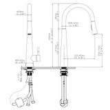 Vòi rửa chén nóng lạnh dây rút Pull-down Ecalite EF-K149S