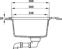 Chậu đá HS22-GEN1S60M Hafele 577.25.520 ảnh 3