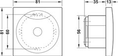 Đầu đọc gắn tường WRU 200 Hafele 917.91.072 ảnh 2
