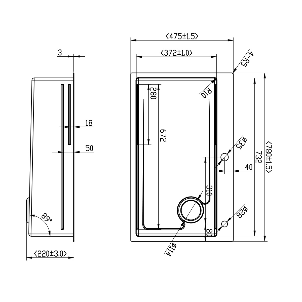 Chậu Rửa Chén Inox 1 Hộc Lớn Bertha Munual Sink Ecalite ES-N17845HS – ảnh 2