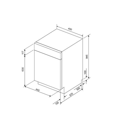 Máy rửa chén Malloca MDW10-BS08FS – khoang rửa – ảnh 4