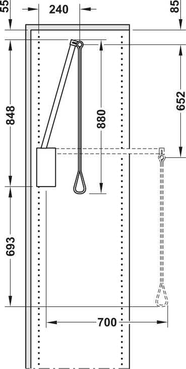 Tay nâng móc áo giảm chấn Hafele 805.11.152 – ảnh 8