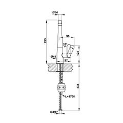 Vòi rửa chén Hafele HT20-GH1P259 / Màu đen / Đồng mạ màu đá, Mã số 570.82.300 ảnh 4