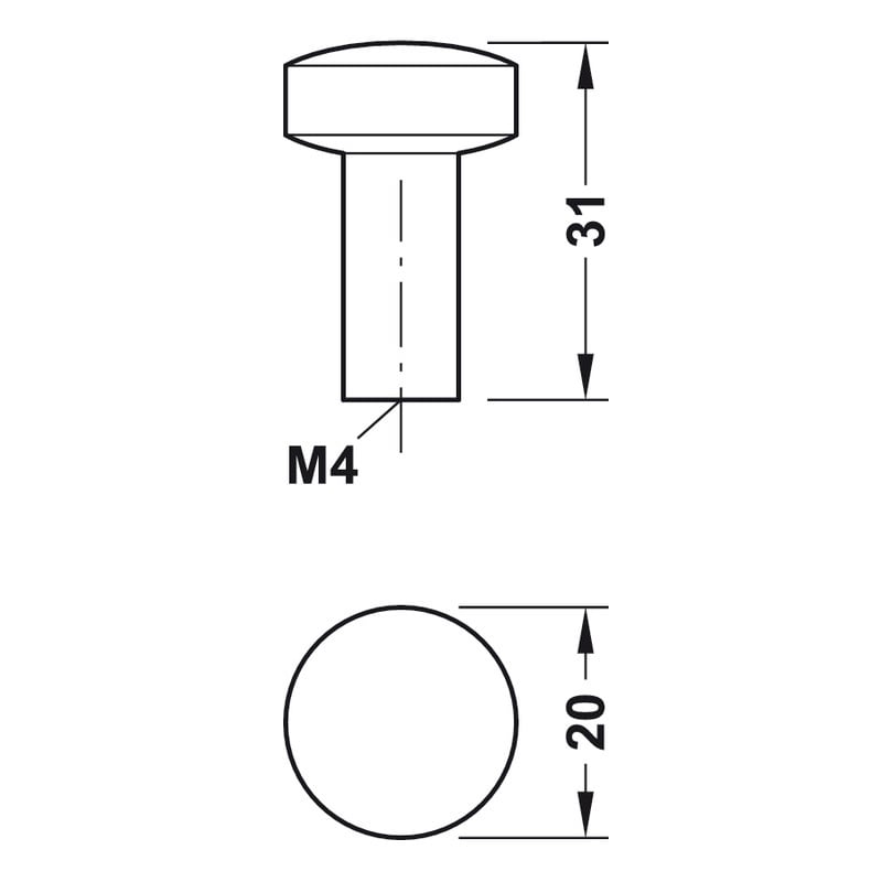 Quả nắm tủ H1340 Hafele 110.35.671 – ảnh 2