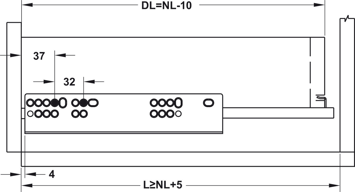 Ray âm EPC Pro giảm chấn mở toàn phần Hafele 433.32.053 – ảnh 3