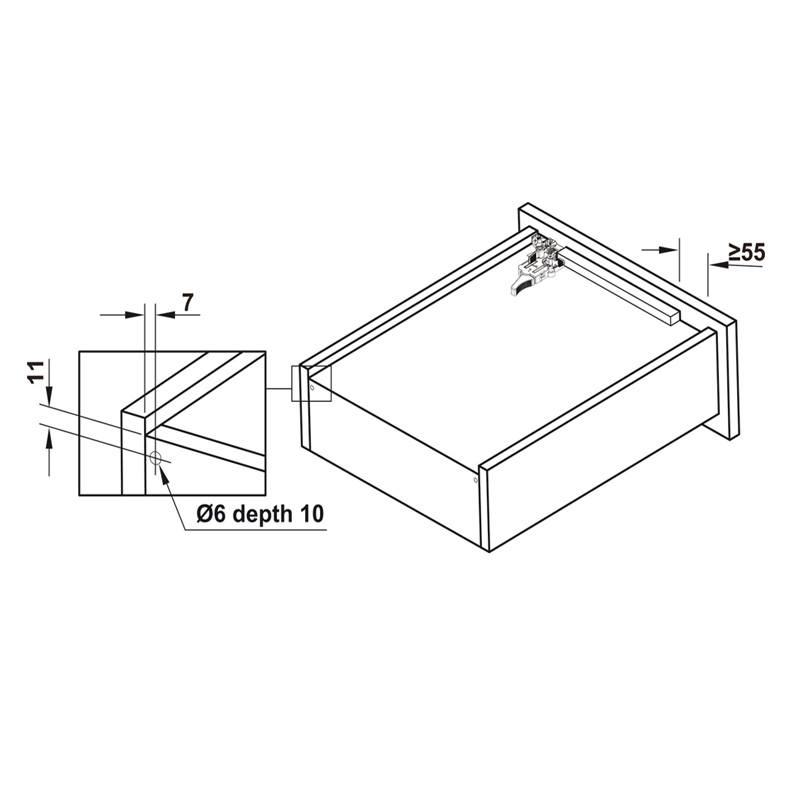 Ray âm giảm chấn EPC EVO 350mm Hafele 433.32.072 – ảnh 3