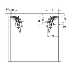 Ray âm EPC EVO giảm chấn mở toàn phần Hafele 433.32.074 ảnh 2