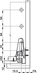 Ray hộp Alto giảm chấn Hafele 552.03.795 - Dài 550mm ảnh 3