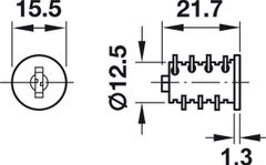 Ruột khoá thông dụng Hafele 210.40.600 ảnh 2