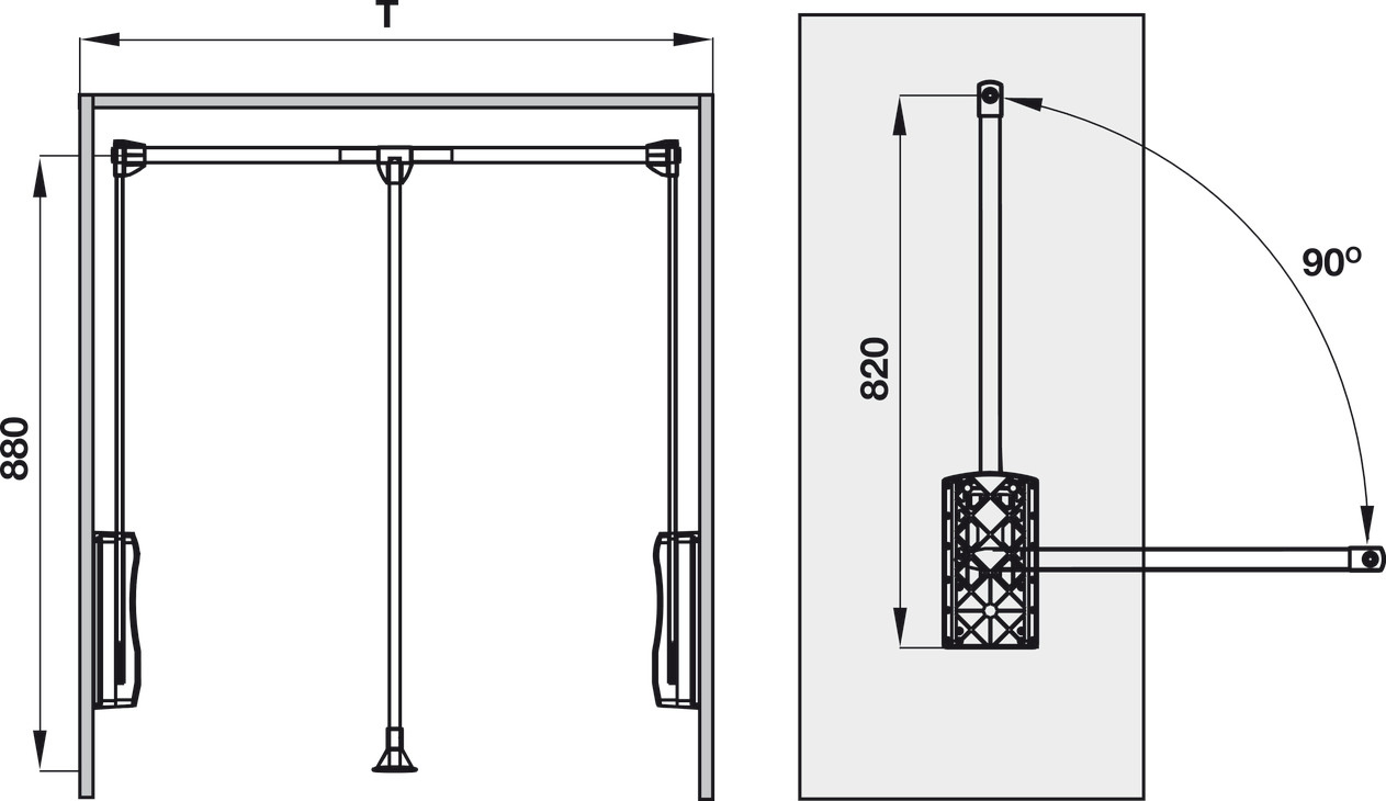Tay nâng móc áo giảm chấn Hafele 805.11.152 – ảnh 6