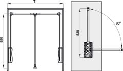 Tay nâng móc áo giảm chấn Hafele 805.11.152 ảnh 6