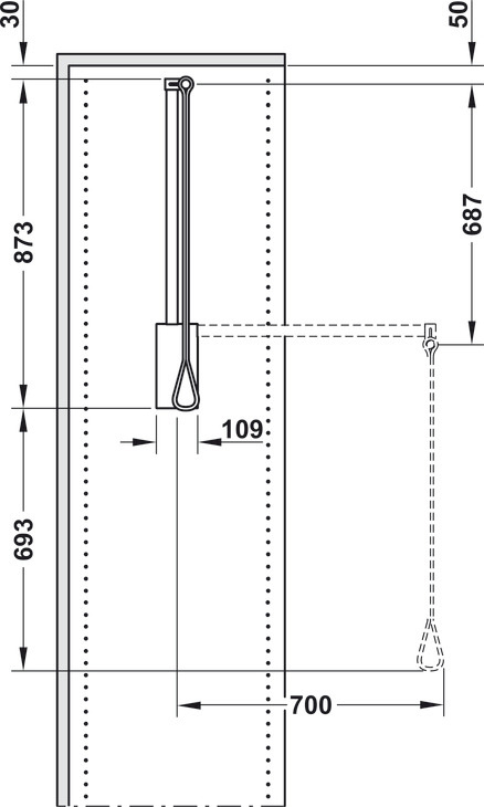 Tay nâng móc áo giảm chấn Hafele 805.11.152 – ảnh 7