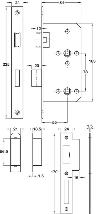 Thân khoá cho phòng tắm Hafele 911.02.158 – ảnh 4