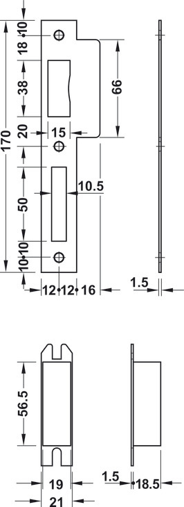 Thân khoá cho phòng tắm Hafele 911.02.158 – ảnh 3