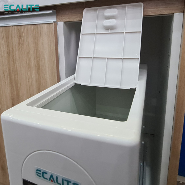Thùng gạo âm tủ cánh mở, ray trượt giảm chấn Pull-out Ecalite NRC15P – ảnh 7
