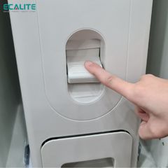 Thùng gạo âm tủ cánh mở, ray trượt giảm chấn Pull-out Ecalite NRC15P ảnh 5
