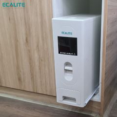 Thùng gạo âm tủ cánh mở, ray trượt giảm chấn Pull-out Ecalite NRC15P ảnh 3