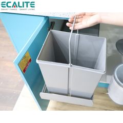 Thùng rác âm tủ Double Dustbin Ecalite EL-DUB20L ảnh 6