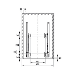 Thùng Rác Gắn Cánh Viola Hafele 503.48.505 ảnh 2