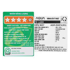 Tủ lạnh Aqua 90 lít AQR-D99FA (BS) ảnh 9
