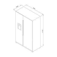 Tủ lạnh Side by Side Malloca MF-547 SIM ảnh 3