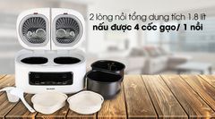 Nồi cơm 2 ngăn đa năng Sharp 1.8 lít KN-TC50VN-WH ảnh 4