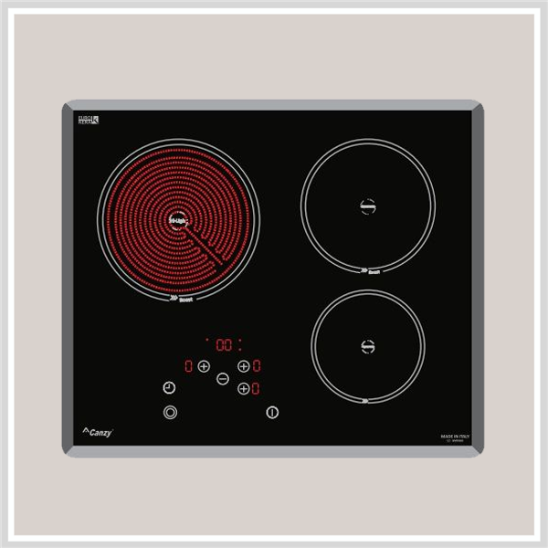  Bếp 2 Từ 1 hồng ngoại Cao Cấp Canzy CZ BMIX65I - Made in Italia 