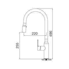 Vòi rửa chén nóng lạnh Malloca K046-S / Inox 304, có dây rút ảnh 3