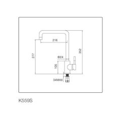 Vòi rửa chén nóng lạnh Malloca K559-S / Inox 304 ảnh 3