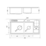 Chậu rửa chén Inox Malloca MS 8804
