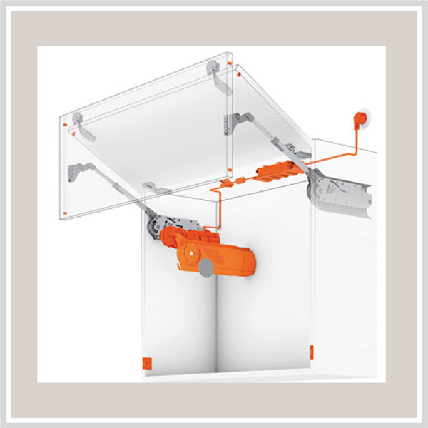 Hệ thống tay nâng Blum Aventos HF22 - Tay nâng hai cánh mở lên trên