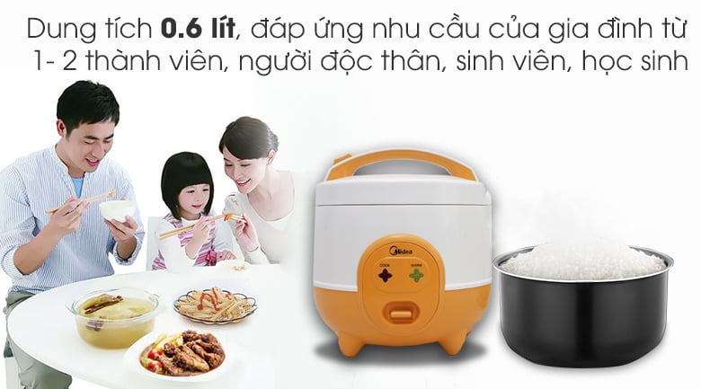 Nồi cơm điện Midea 0.6 lít MR-CM06SD – ảnh 4