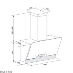 Máy hút mùi áp tường Malloca Drive F-152B ảnh 3