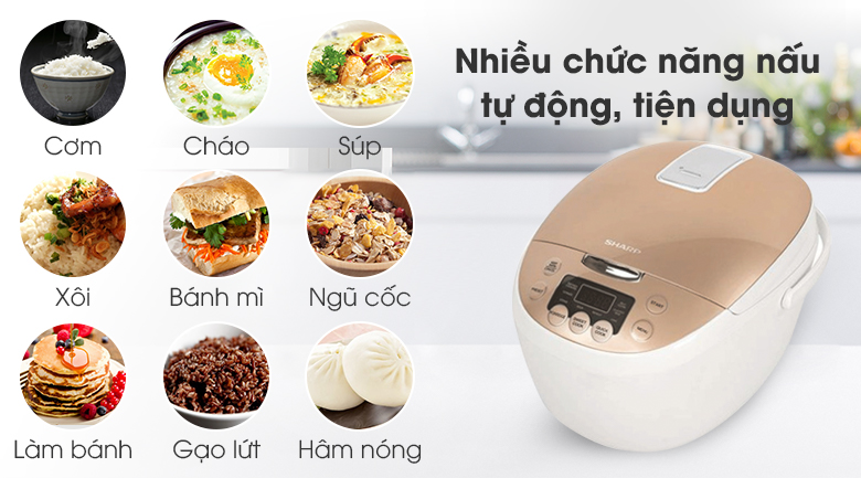 Nồi cơm điện tử Sharp KS-COM181CV-GL – ảnh 8
