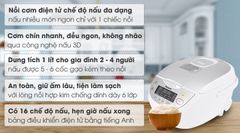 Nồi cơm điện tử Panasonic 1 lít SR-CP108NRA ảnh 2