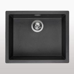 Chậu đá 1 hộc AMSTERDAM 50, màu Đen, 60cm 50x50x20