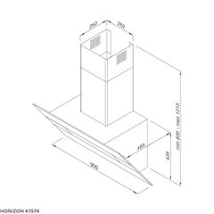 Máy hút mùi áp tường Malloca Horizon K1574 ảnh 2