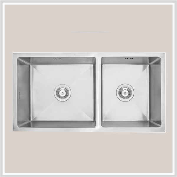 Chậu inox Hafele HS19-SSN2S90L / Chậu 2 hộc lệch, Mã số 567.23.040