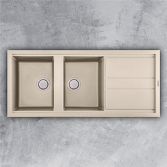 Chậu đá Malloca Bianco K-50062 / Màu kem / Phủ nano kháng khuẩn ảnh 1