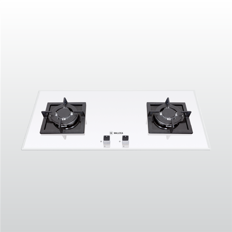 Bếp gas âm 2 vùng nấu Malloca AS 9502W/ Màu trắng