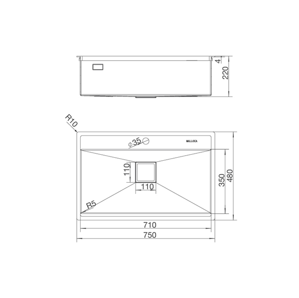Chậu rửa Malloca MS 6302T - Chất liệu inox 304 bán thủ công của MS 6302T Chậu rửa Malloca MS 6302T - Chất liệu inox 304 bán thủ công của MS 6302T