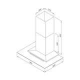 Máy hút mùi đảo Malloca MC 9066 Island New