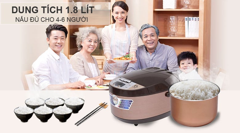 Nồi cơm điện tử Midea 1.8 lít MB-FS5017 – ảnh 4