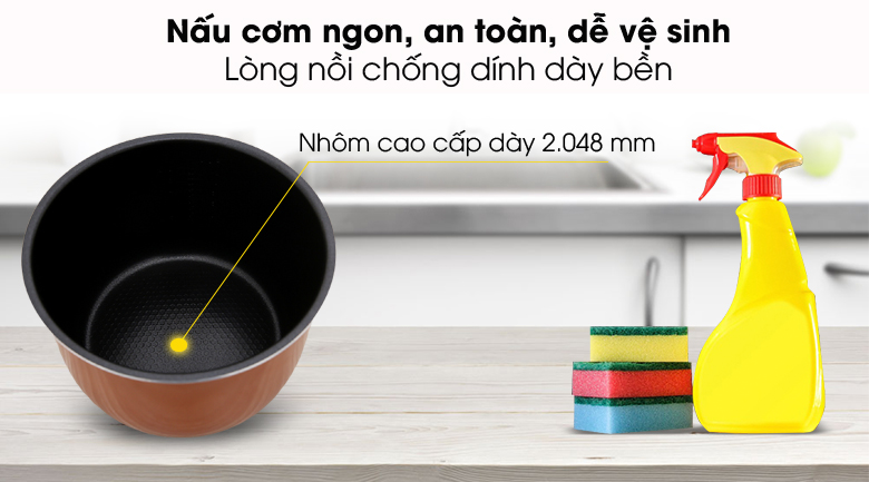 Nồi cơm nắp gài Kangaroo KG22R1 2.2 lít – ảnh 2
