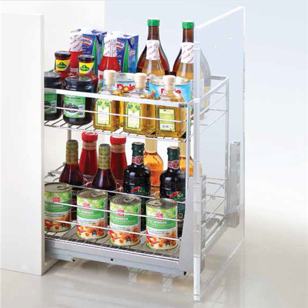  Giá Gia Vị Nan Dẹt, Ray Giảm Chấn Inox Mờ Eurogold EP35B 